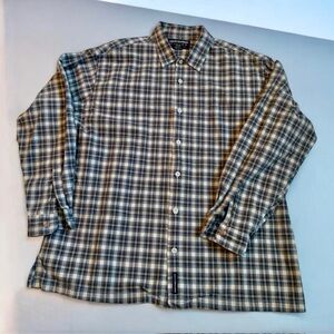 Abercrombie & Fitch Blue and Cream Checkered Shirt
